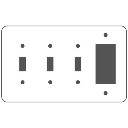 Mulberry Number of Gangs: 4 302 Stainless Steel, Satin Finish 53454